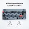 imageKeychron K1 Pro TKL Layout UltraSlim QMKVIA Custom Bluetooth WirelessUSB Wired Mechanical Keyboard with HotSwappable LowProfile Gateron Brown Switch RGB Backlit PBT Keycaps for Mac Windows LinuxHotswappable Red Switch