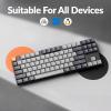 imageKeychron K1 Version 6 Low Profile Wireless Mechanical Keyboard TKL Bluetooth 52Wired QMK Programmable Keys RGB Backlit with HotSwappable Low Profile Keychron Red Switch for Mac Windows LinuxHotswap Keychron LowProfile Banana Switch