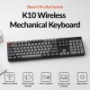 imageKeychron K10 Full Size 104 Keys Bluetooth Wireless Mechanical Gaming Keyboard for Mac Windows K Pro Brown Switch MultitaskingWhite LED BacklightUSB C Wired Computer KeyboardKeychron Silent K Pro Red Switch