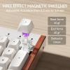 imageKeychron K10 HE Hall Effect Keyboard Wireless Magnetic Switch Hot Swappable Adjustable Actuation Rapid Trigger Mode with Aluminum  Wood Frame FullSize Custom RGB for Mac Windows Linux  BlackWhite