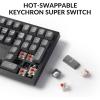 imageKeychron K10 Max Wireless Custom Mechanical Keyboard 100 Layout QMK 24 GHz Bluetooth White Backlit with Hotswappable Keychron Super Brown Switch Compatible with Mac Windows LinuxHotswap Keychron Super Red Switch