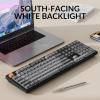 imageKeychron K10 Max Wireless Custom Mechanical Keyboard 100 Layout QMK 24 GHz Bluetooth White Backlit with Hotswappable Keychron Super Brown Switch Compatible with Mac Windows LinuxHotswap Keychron Super Banana Switch