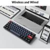 imageKeychron K12 Pro Custom WirelessWired Mechanical Keyboard QMKVIA Programmable Macro with HotSwappable K Pro Red Switch 60 Compact Layout RGB Backlit Compatible with Mac Windows LinuxKeychron K Pro Red Switch