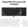 imageKeychron K13 Pro QMKVIA Wireless Mechanical Keyboard TKL Layout with Numpad Custom Programmable Macro RGB Backlit UltraSlim with LowProfile Gateron Brown Switch Compatible with Mac Windows LinuxLowProfile Gateron Brown Switch