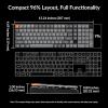 imageKeychron K17 Max 96 Layout QMKLauncher UltraSlim WirelessTypeC Wired Mechanical Keyboard with White LED Backlit LowProfile Gateron Mechanical Red Switch Compatible with Mac Windows Linux
