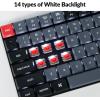 imageKeychron K17 Pro QMKVIA LowProfile Custom Wireless Mechanical Keyboard 96 Layout Programmable Knob BluetoothWired White Backlight Compatible with Mac Windows LinuxLowProfile Gateron Red Switch