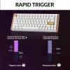 imageKeychron K2 HE Rapid Trigger Wireless Custom Mechanical Keyboard with Hall Effect Gateron DoubleRail Magnetic Switch QMK 24 GHz Bluetooth 52 RGB Compatible with Mac Windows Linux Aluminum  WoodGateron DoubleRail Magnetic Switch  White