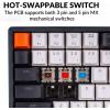 imageKeychron K2 Wireless BluetoothUSB Wired Gaming Mechanical Keyboard Hotswappable 75 Layout 84 Keys RGB LED Backlight Aluminum Frame for Mac Windows Gateron G Pro Red Switch Version 2Gateron Brown Switch