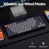 imageKeychron K3 Version 2 84 Keys UltraSlim Wireless BluetoothUSB Wired Mechanical Keyboard with White LED Backlit LowProfile Keychron Mechanical Brown Switch Compatible with Mac WindowsProgrammable Brown Switch