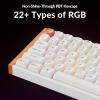 imageKeychron K4 HE  96 Compact Hall Effect Wireless Mechanical Keyboard with Number Pad Magnetic Switch Rapid Trigger Custom RGB QMKVIA 24GHzBT52Wired for MacWindowsLinux Wood Frame BlackSpecial Edition White