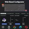 imageKeychron K4 HE  96 Compact Hall Effect Wireless Mechanical Keyboard with Number Pad Magnetic Switch Rapid Trigger Custom RGB QMKVIA 24GHzBT52Wired for MacWindowsLinux Wood Frame BlackStandard Version Black