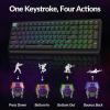 imageKeychron K4 HE 96 Wireless RGB Hall Effect Keyboard Gateron Magnetic Switch Analog Mode ampamp Rapid Trigger QMKVIA 24GHzBT52USBC Multitasker for MacWindowsLinux Aluminum Frame  BlackStandard Version Black