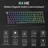 imageKeychron K4 HE 96 Wireless RGB Hall Effect Keyboard Gateron Magnetic Switch Analog Mode ampamp Rapid Trigger QMKVIA 24GHzBT52USBC Multitasker for MacWindowsLinux Aluminum Frame  BlackStandard Version Black