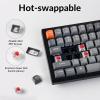 imageKeychron K4 Max Wireless Mechanical Keyboard 96 Layout QMK 24 GHzBluetooth 51Wired White Backlit with Hotswappable Keychron Super Banana Switch for Mac Windows LinuxHotSwap Keychron Super Red Switch