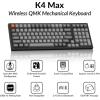 imageKeychron K4 Max Wireless Mechanical Keyboard 96 Layout QMK 24 GHzBluetooth 51Wired White Backlit with Hotswappable Keychron Super Banana Switch for Mac Windows LinuxHotSwap Keychron Super Red Switch