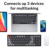 imageKeychron K4 Wireless BluetoothUSB Wired Gaming Mechanical Keyboard Compact 100 Keys RGB LED Backlit Gateron Brown Switch NKey Rollover Aluminum Frame for Mac Windows Version 2Gateron Brown Switch