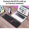 imageKeychron K5 Pro QMKVIA UltraSlim Wireless BluetoothWired USB Custom Mechanical Keyboard 108Key Programmable Macro RGB Backlight PBT Keycaps LowProfile Gateron Brown Switch for Mac Windows LinuxRed