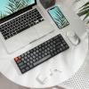 imageKeychron K6 Hot Swappable Wireless Bluetooth 51Wired Mechanical Gaming Keyboard 65 Compact 68Key RGB LED BacklightGateron G Pro Blue SwitchRechargeable Battery Compatible with Mac WindowsGateron G Pro Blue Switch