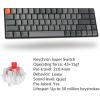 imageKeychron K6 Hot Swappable Wireless Bluetooth 51Wired Mechanical Gaming Keyboard 65 Compact 68Key RGB LED BacklightGateron G Pro Blue SwitchRechargeable Battery Compatible with Mac WindowsKeychron Super Red Switch