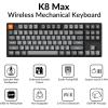 imageKeychron K8 Max TKL Wireless Mechanical Keyboard QMK 24 GHzBluetooth 51Wired with Aluminum Frame RGB Backlit HotSwappable Programmable Keychron Super Brown Switch for Mac Windows LinuxHotSwap Keychron Super Red Switch