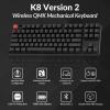 imageKeychron K8 Tenkeyless Wireless Mechanical Keyboard for Mac White Backlight Bluetooth Multitasking TypeC Wired Gaming Keyboard for Windows Red SwitchQMK Banana Switch