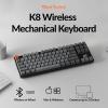 imageKeychron K8 Tenkeyless Wireless Mechanical Keyboard for Mac White Backlight Bluetooth Multitasking TypeC Wired Gaming Keyboard for Windows Red SwitchSilent Red Switch