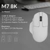 imageKeychron M7 8K Wireless Mouse 30K DPI Optical Computer Mice 24 GHzBluetoothWired with Macro Button 66g Lightweight Ergonomic Up to 140 Hours Worktime for Laptop macOSWindows  WhiteWhite
