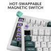 imageKeychron Q1 HE Wireless Custom Mechanical Keyboard with Hall Effect Gateron DoubleRail Magnetic Switch Rapid Trigger QMK 24 GHz Bluetooth 52 RGB Compatible with Mac Windows Linux HotswappableWhite