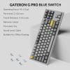 imageKeychron Q3 Wired Custom Mechanical Keyboard Knob Version TKL Tenkeyless QMKVIA Programmable Macro with Hotswappable Gateron G Pro Blue Switch Double Gasket Compatible with Mac Windows Linux GreyHotswap Gateron G Pro Blue Switch