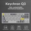 imageKeychron Q3 Wired Custom Mechanical Keyboard Knob Version TKL Tenkeyless QMKVIA Programmable Macro with Hotswappable Gateron G Pro Blue Switch Double Gasket Compatible with Mac Windows Linux GreyHotswap Gateron G Pro Blue Switch