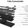 imageKeychron Q5 Pro Custom Wireless QMKVIA Mechanical Keyboard Barebone 96 Layout with Programmable Knob DoubleGasket Design HotSwappable RGB Backlit Compatible with Mac Windows Linux  GrayBlack