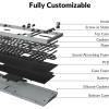 imageKeychron Q5 Pro Custom Wireless QMKVIA Mechanical Keyboard Barebone 96 Layout with Programmable Knob DoubleGasket Design HotSwappable RGB Backlit Compatible with Mac Windows Linux  GrayGray