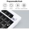 imageKeychron Q5 Pro Custom Wireless QMKVIA Mechanical Keyboard Barebone 96 Layout with Programmable Knob DoubleGasket Design HotSwappable RGB Backlit Compatible with Mac Windows Linux  GrayWhite