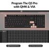 imageKeychron Q5 Pro QMKVIA Wireless Custom Mechanical Keyboard 96 Layout with Programmable Knob KSA DoubleShot PBT Keycaps with Hotswappable K Pro Red Switch for Mac Windows Linux  GrayHotswappable K Pro Brown Switch