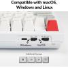 imageKeychron Q5 Pro QMKVIA Wireless Custom Mechanical Keyboard Full Aluminum 96 Layout with Programmable Knob DoubleGasket Design with Hotswappable K Pro Red Switch for Mac Windows Linux  WhiteHotswappable K Pro Banana Switch