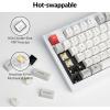 imageKeychron Q5 Pro QMKVIA Wireless Custom Mechanical Keyboard Full Aluminum 96 Layout with Programmable Knob DoubleGasket Design with Hotswappable K Pro Red Switch for Mac Windows Linux  WhiteHotswappable K Pro Banana Switch