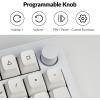 imageKeychron Q5 Pro QMKVIA Wireless Custom Mechanical Keyboard Full Aluminum 96 Layout with Programmable Knob DoubleGasket Design with Hotswappable K Pro Red Switch for Mac Windows Linux  WhiteHotswappable K Pro Banana Switch