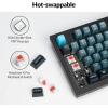 imageKeychron Q5 Pro Wireless QMKVIA Mechanical Keyboard 96 Layout Programmable Knob Full Aluminum DoubleGasket Design Hotswappable K Pro Red Switch for Mac Windows Linux  BlackHotswappable K Pro Red Switch