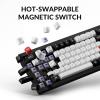 imageKeychron Q6 HE QMK Wireless Custom Mechanical Keyboard with Knob 24 GHzBluetoothWired 100 Layout HotSwappable Programmable RGB Backlit Gateron Magnetic Switches for Mac Windows Shell WhiteCarbon Black