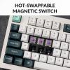 imageKeychron Q6 HE QMK Wireless Custom Mechanical Keyboard with Knob 24 GHzBluetoothWired 100 Layout HotSwappable Programmable RGB Backlit Gateron Magnetic Switches for Mac Windows Shell WhiteShell white