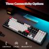 imageKeychron Q6 HE Wireless Custom Mechanical 100 Full Keyboard 24 GHzBluetoothWired QMK Rapid Trigger HotSwappable Programmable Gateron DoubleRail Magnetic Switches for Mac Windows Carbon BlackCarbon Black