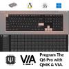 imageKeychron Q6 Pro FullMetal QMKVIA Programmable Knob Wireless BluetoothWired USB Custom Mechanical Keyboard Barebone Version Full Size Layout Hot Swappable RGB Backlit for Mac Windows LinuxGrey