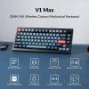 imageKeychron V1 Max 75 RGB Custom Mechanical Keyboard 24GhzBluetooth 51Wired QMKVIA Programmable Macro HotSwappable Gateron Jupiter Red Switch Gasket Mount for Mac Windows LinuxGateron Jupiter Brown Switch