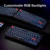 imageKeychron V1 Max 75 RGB Custom Mechanical Keyboard 24GhzBluetooth 51Wired QMKVIA Programmable Macro HotSwappable Gateron Jupiter Red Switch Gasket Mount for Mac Windows LinuxKeychron Silent K Pro Red Switch