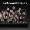 imageKeychron V1 Max 75 RGB Custom Mechanical Keyboard 24GhzBluetooth 51Wired QMKVIA Programmable Macro HotSwappable Gateron Jupiter Red Switch Gasket Mount for Mac Windows LinuxKeychron Silent K Pro Red Switch