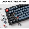 imageKeychron V3 Wired Custom Mechanical Keyboard Knob Version TKL QMKVIA Programmable Macro with Hotswappable Keychron K Pro Red Switch Compatible with Mac Windows Linux Frosted BlackTranslucentHotswap Keychron K Pro Brown Switch