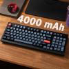 imageKeychron V5 Max Custom Wirless Mechanical Keyboard 24 GHzBluetoothWired 3Mode 100 Keys RGB Backlight QMKVIA Programmable Macro HotSwap Gateron Jupiter Brown Switch PBT Keycaps for Mac WindowsRed Switch