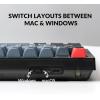 imageKeychron V6 Wired Custom Mechanical Keyboard FullSize QMKVIA Programmable Macro with Hotswappable Keychron K Pro Red Switch Compatible with Mac Windows Linux Frosted BlackTranslucentHotswap Keychron K Pro Red Switch