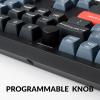 imageKeychron V6 Wired Custom Mechanical Keyboard Knob Version FullSize QMKVIA Programmable with Hotswappable Keychron K Pro Red Switch Compatible with Mac Windows Linux Frosted BlackTranslucentHotswap Keychron K Pro Red Switch