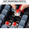 imageKeychron V6 Wired Custom Mechanical Keyboard Knob Version FullSize QMKVIA Programmable with Hotswappable Keychron K Pro Red Switch Compatible with Mac Windows Linux Frosted BlackTranslucentHotswap Keychron K Pro Red Switch